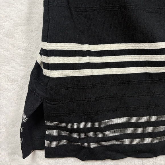 J. JILL Black White Striped Oversized Pullover Tank Shift Dress XL Petite - Picture 5 of 7